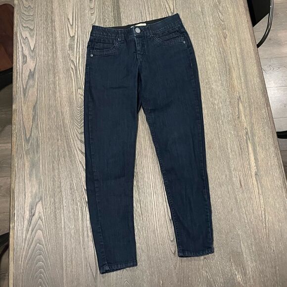 Democracy Ab Technology Dark Wash Blue Skinny Cropped Jeans Size 6 - Picture 1 of 11